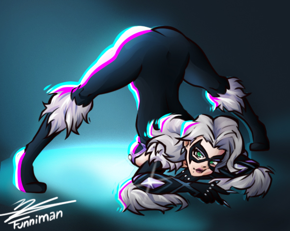 1girls, 2026, 2d, alluring, ass up, black cat (marvel rivals), black cat (marvel), bodysuit, boots, color, colored, curvaceous, curvaceous body, curvaceous female, curvaceous figure, curvaceous hips, curvy, curvy body, curvy female, curvy figure, curvy hips, enticing, felicia hardy, female, green eyes, hips, jack-o pose, jack-o' pose, light skin, light-skinned female, looking at viewer, marvel, marvel comics, marvel rivals, mask, masked, masked female, pinup, seducing, seductive, seductive look, seductive pose, skin tight, solo, spider-man (series), superheroine, teasing, teasing viewer, temptation, tempting, tempting viewer, the funniman, thick, thick hips, thick thighs, tight clothes, tight clothing, voluptuous, voluptuous female, white fur, white hair, wide hips