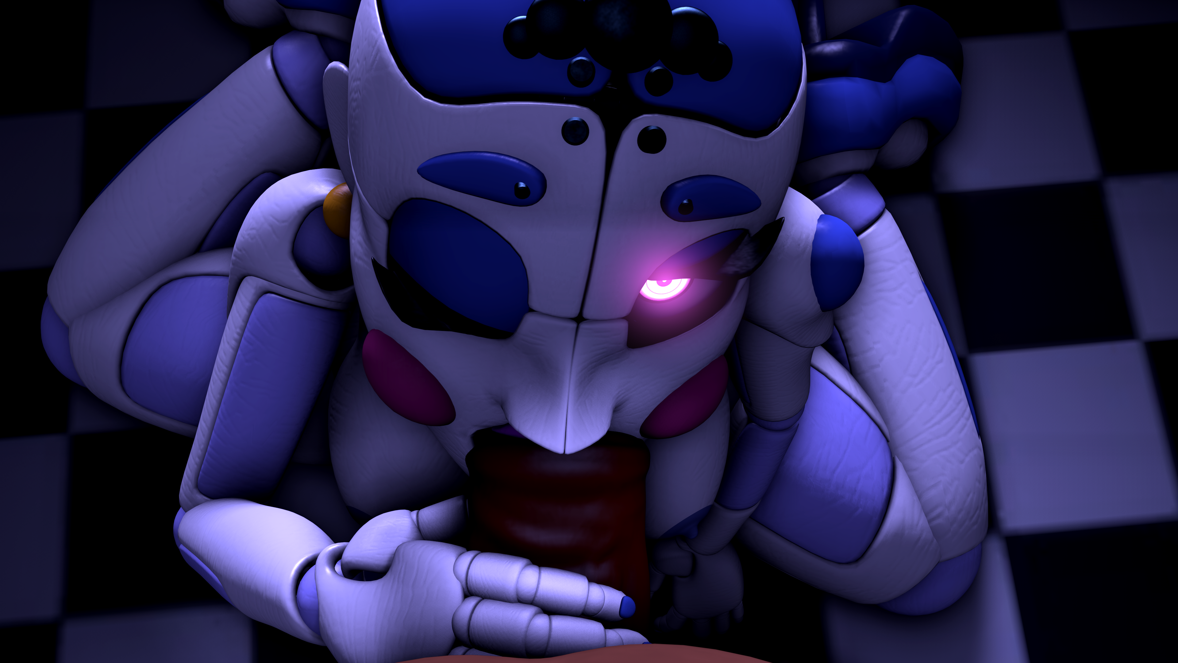 3d, 3d (artwork), 3d model, animatronic, ballora, ballora (fnafsl), fellatio, female, five nights at freddy's, five nights at freddy's: sister location, male, male pov, pov, pov eye contact, robot, robot girl, scottgames, sex doll, sister location, straight, tagme