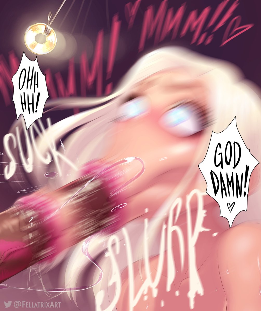 :>=, 1girls, ahe gao, ahegao, angry dragon, anteater face, big lips, bimbo, blonde hair, blowjob, blowjob face, blue eyes, brittany (fellatrix), dark skin, dark-skinned male, deepthroat, english text, eyelashes, eyes rolling back, fellatio, fellatrix, female, horseface, hypnosis, hypnotized, interracial, male, mind control, motion blur, pendulum, rape, text, thick lips, voluptuous