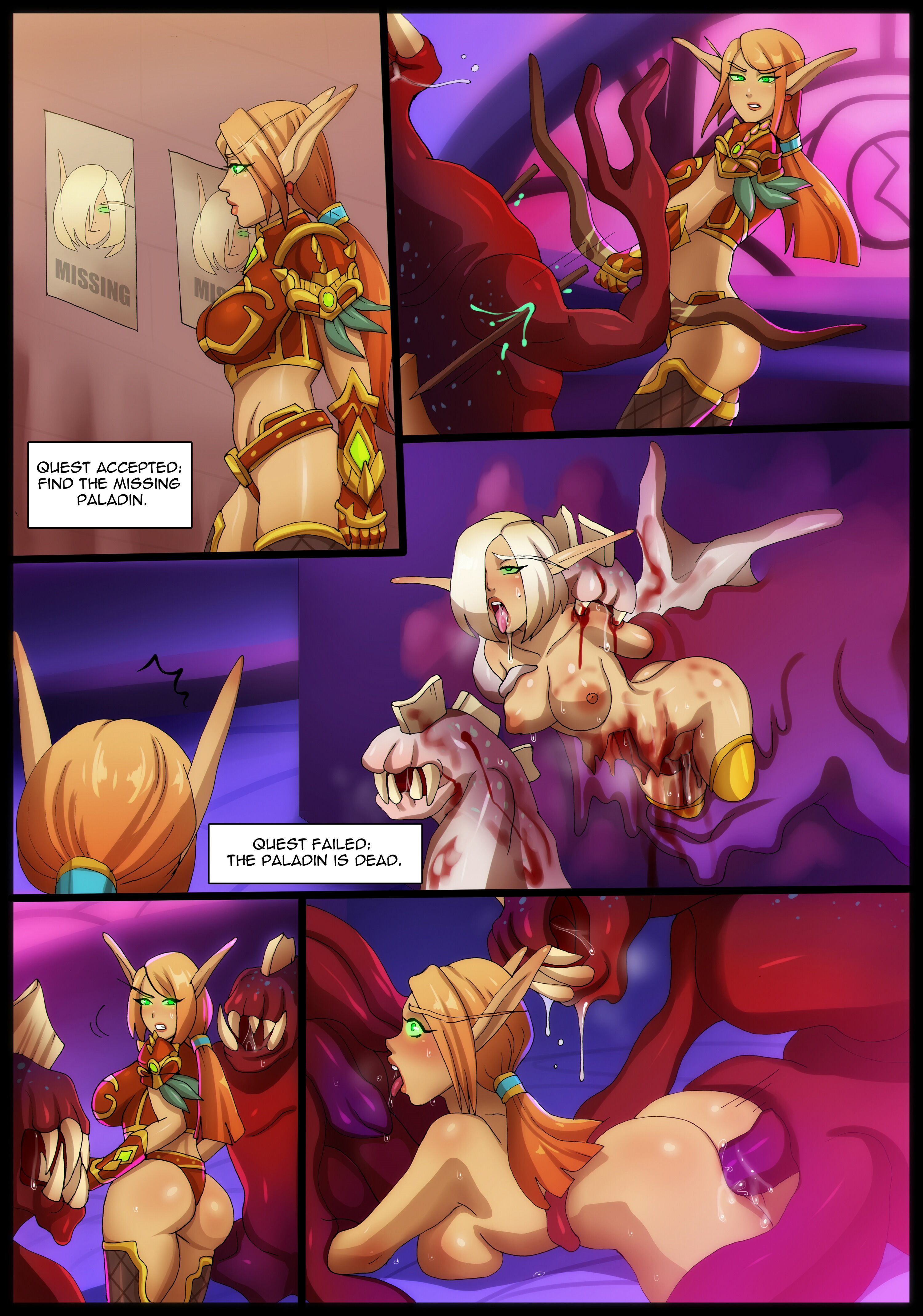 belly burst, blizzard entertainment, blood, blood elf, broken rape victim, corpse, creature, cum, dead, dead eyes, deareditor, death, defeat, defeated, drool, female, female death, fleshbeast, gore, guro, nipples, peril, pussy, rape, restrained, skimpy, snuff, sweat, vaginal penetration, vore, warcraft, world of warcraft