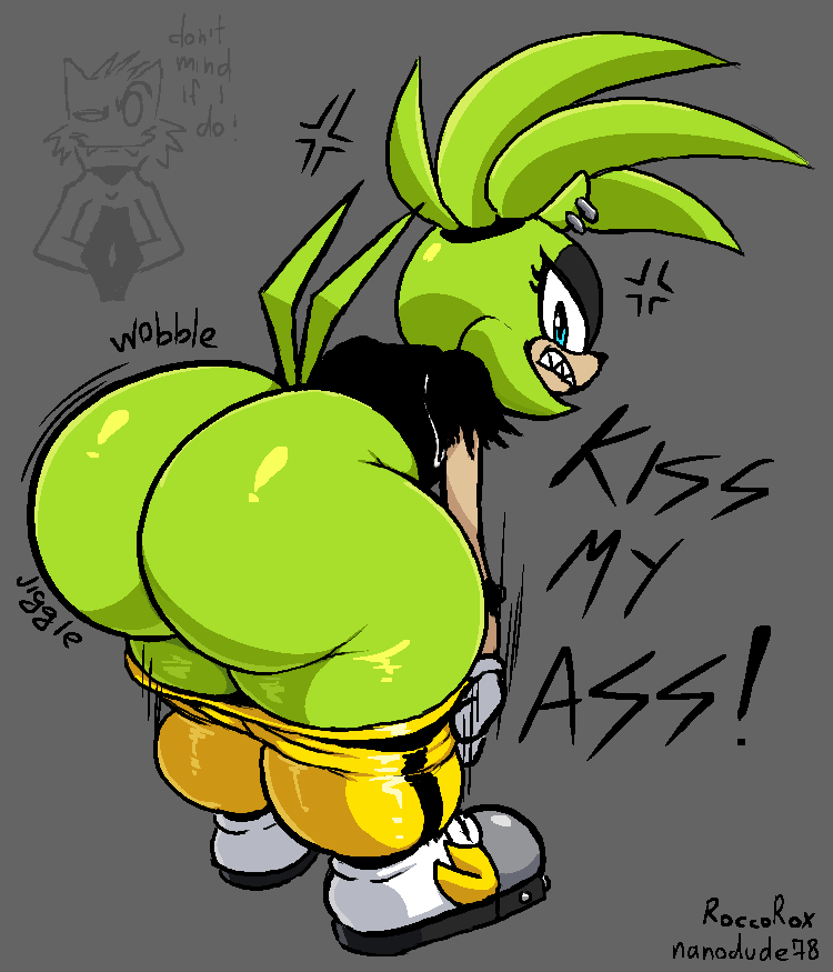 1girls afrosoricid anthro ass big_ass bottom_heavy bubble_butt collaboration dat_ass dialogue fat_ass female female_only huge_ass large_ass looking_at_viewer looking_back massive_ass mooning nanodude78 no_panties presenting presenting_hindquarters roccorox solo sonic_(series) sonic_the_hedgehog_(series) surge_the_tenrec talking_to_viewer taunting tenrec text thick_ass thick_thighs wide_hips