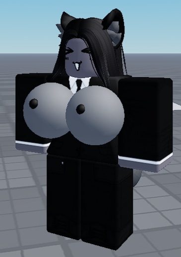 black_nipples catalog_avatar_creator catgirl grey_skin roblox robloxian suit suit_and_tie