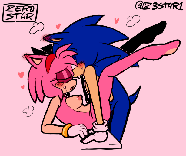 1boy1girl 2d 2d_(artwork) 2d_artwork amy_rose anthro_on_anthro blush blush_lines blushing blushing_ears blushing_female bracelets breasts breasts_out closed_eyes couple couple_(romantic) couple_art couple_sex diadem erect_nipples eyelashes fucked fucked_on_table furry gloves hearts_around_head legs_spread legs_up missionary_position naked naked_female nipples pink_fur sega sonamy sonic_(series) sonic_the_hedgehog sonic_the_hedgehog_(series) steam steamy_breath sweatdrop sweating z3star