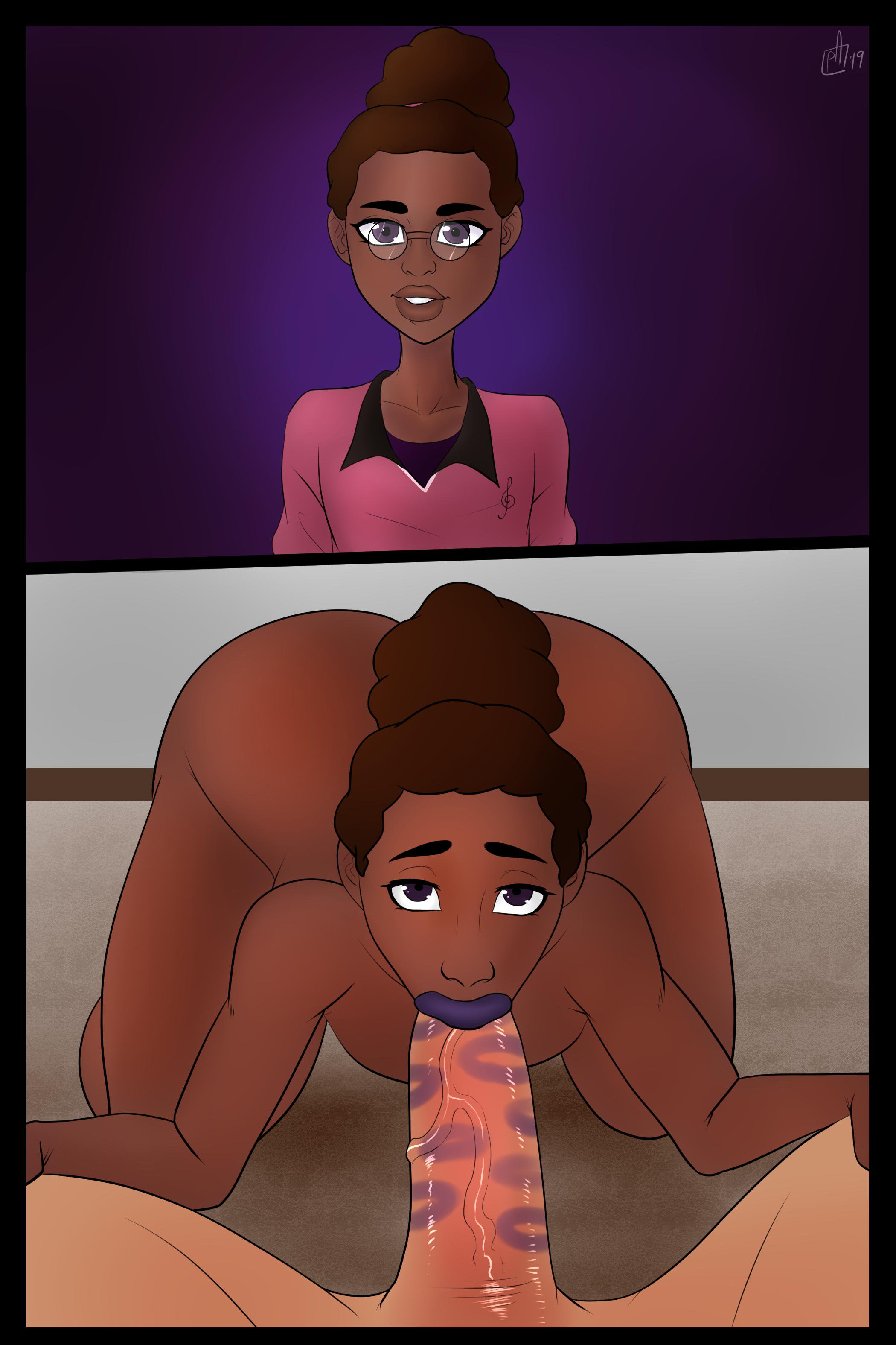 ass, before and after, big ass, big penis, dark skin, dark-skinned female, female, instant loss 2koma, interracial, light skin, light-skinned male, lipstick mark, lipstick on penis, male, pale skin, pale-skinned male, penis, pranky, sex, thick penis