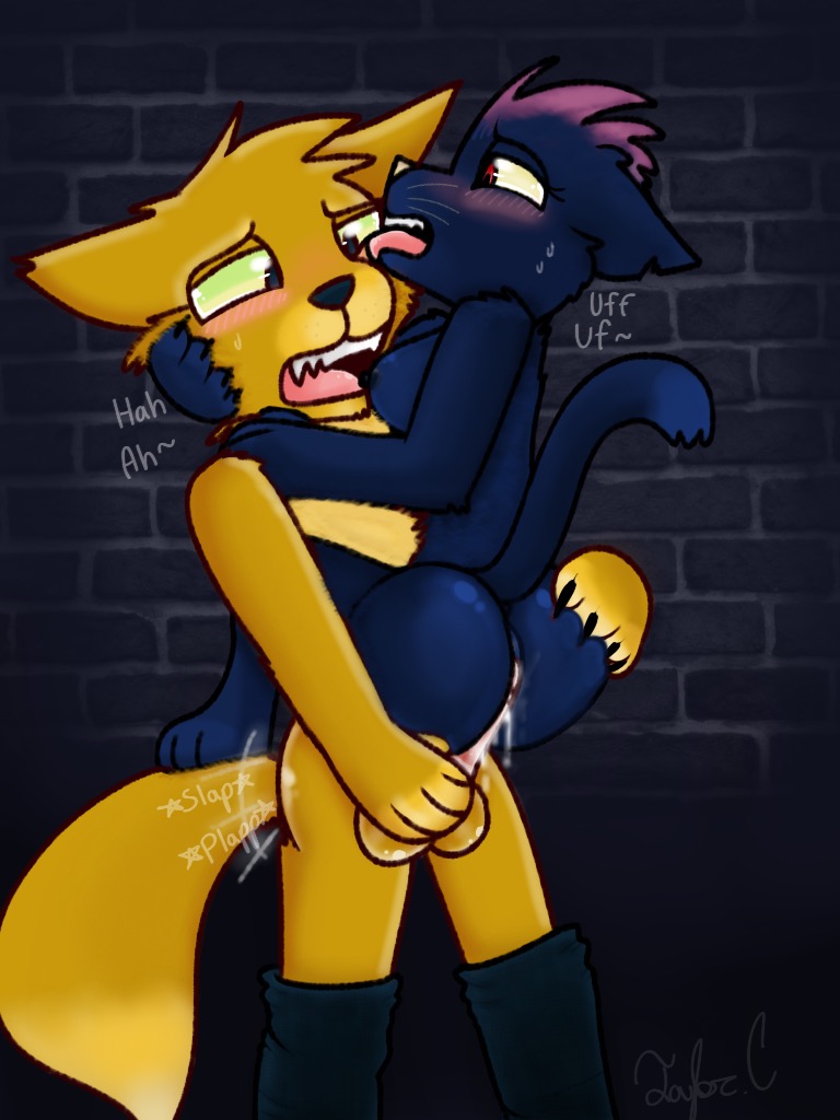 ass ass_grab big_butt boobs furry furry_ass gay_with_woman gregg_(nitw) mae_(nitw) night_in_the_woods nipples penetration penis sex straight_sex