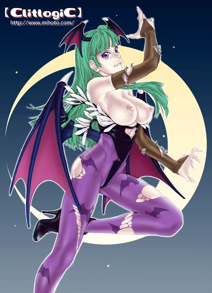 clothing darkstalkers medium_breasts mihoto_kouji morrigan_aensland succubus tagme torn_clothes