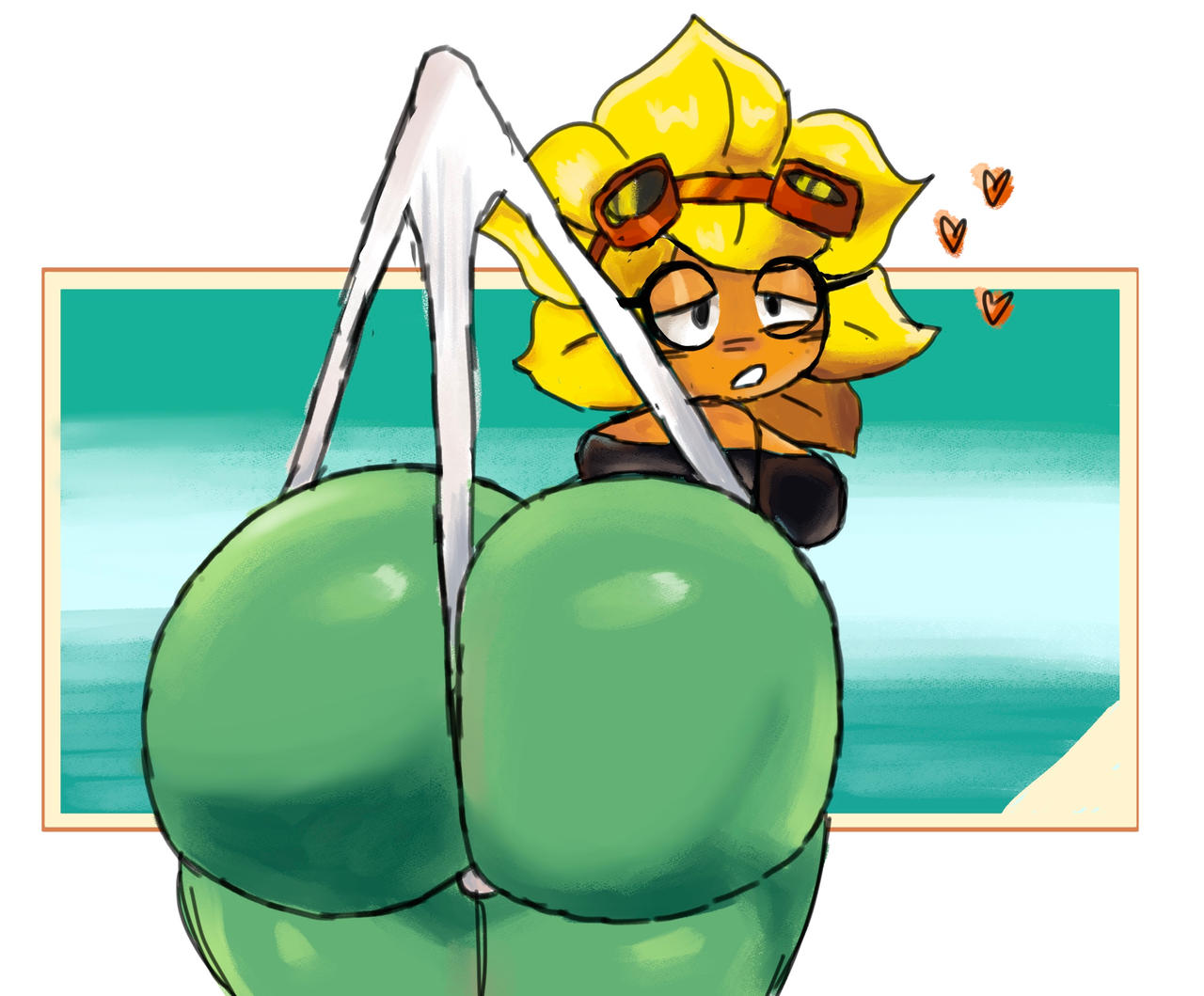 1girls, anthro, anthrofied, ass, big breasts, breasts, electronic arts, ethereal-exe, female, female only, flora fauna, heart, plant, plant girl, plant humanoid, plants vs zombies, plants vs. zombies, popcap games, shiny, solar flare (pvz), sunflower (pvz), wedgie