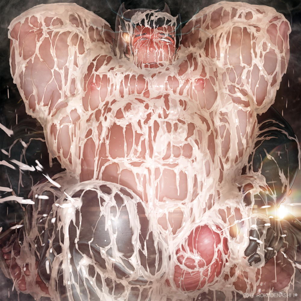 2boys abs after_anal after_sex ahe_gao bara beefy belly_bulge big_penis cum cum_everywhere danganronpa drooling excessive_cum from_behind gay hand_on_thigh huge_cock hyper_penis looking_pleasured male male_only manly mechamaru nidai_nekomaru pecs robot rokudenashi super_danganronpa_2 yaoi