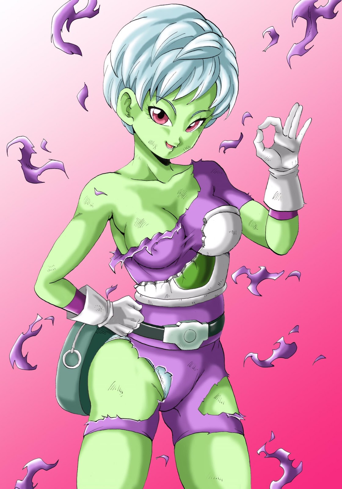 1girls alien_girl beaten big_breasts breasts cameltoe cheelai cleavage curvy dragon_ball dragon_ball_super dragon_ball_super_broly erect_nipples female green_skin huge_areolae huge_ass humanoid puffy_nipples short_hair thick_lips voluptuous white_hair wide_hips youngjijii