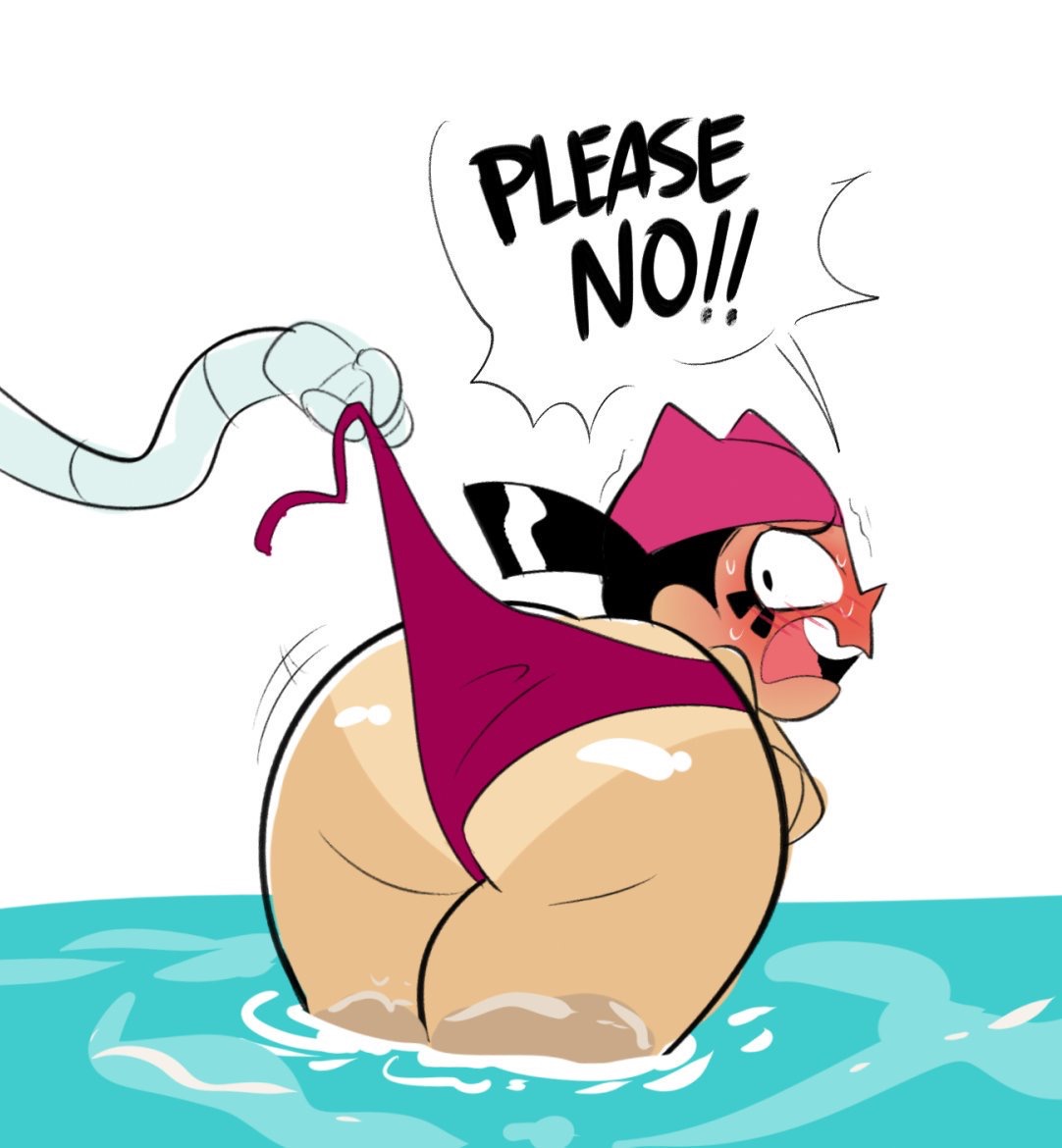 1girls, aged up, ass, assisted exposure, embarrassed, embarrassed nude female, enf, female, female focus, female only, herny, monster girl, my life as a teenage robot, naked, nickelodeon, nude, stolen bikini, stolen swimsuit, tiff crust