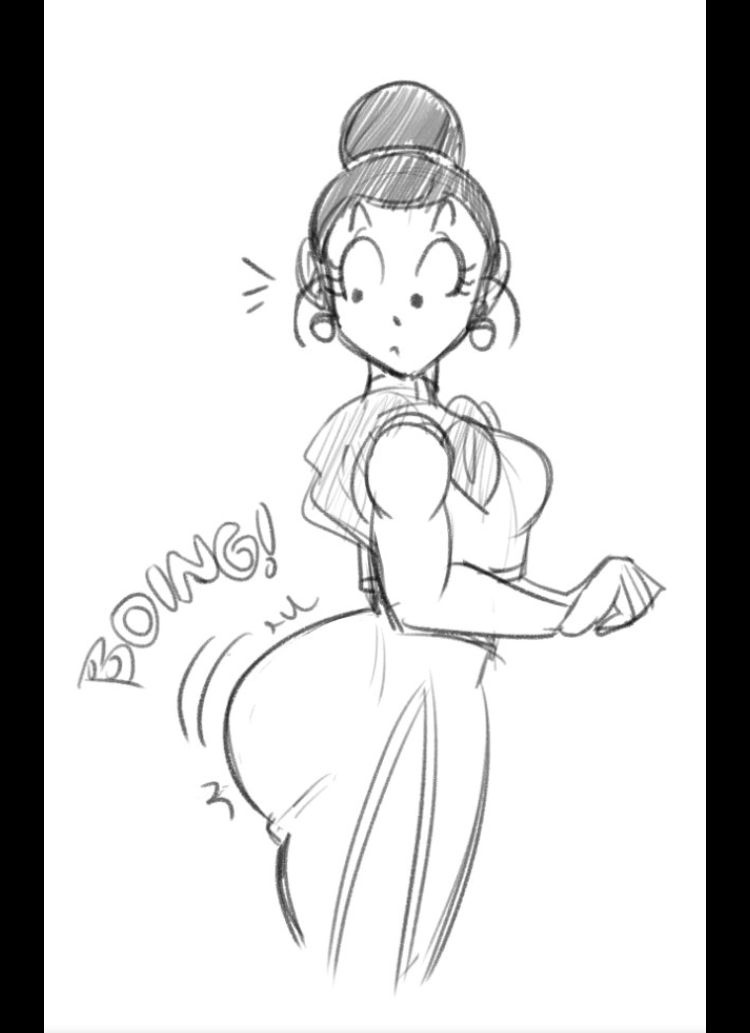 1girls, ass, big ass, bubble ass, bubble butt, chichi, dragon ball, dragon ball z, female, female only, funsexydragonball, solo