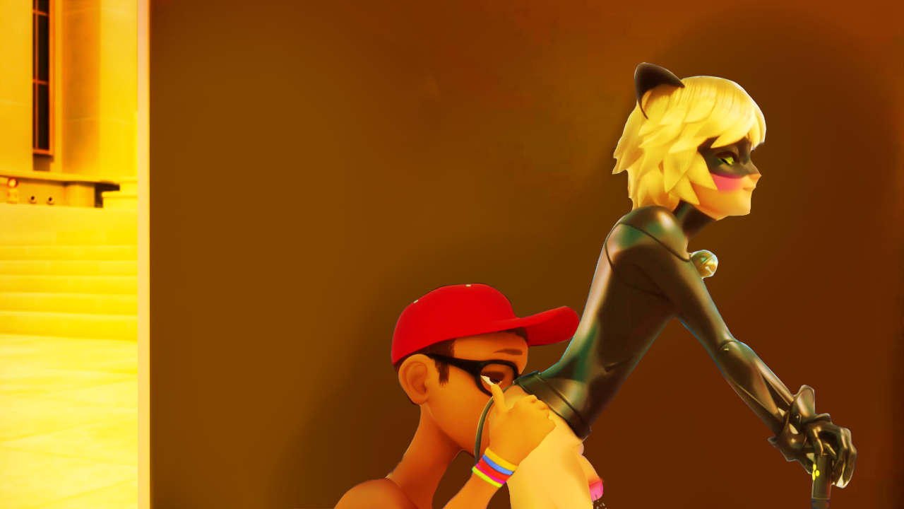 2boys, 3d, adrien agreste, analingus, bottomless, cat noir, chat noir, gay, male, male only, miraculous ladybug, nino lahiffe, oral, penis, rimming, source request, yaoi