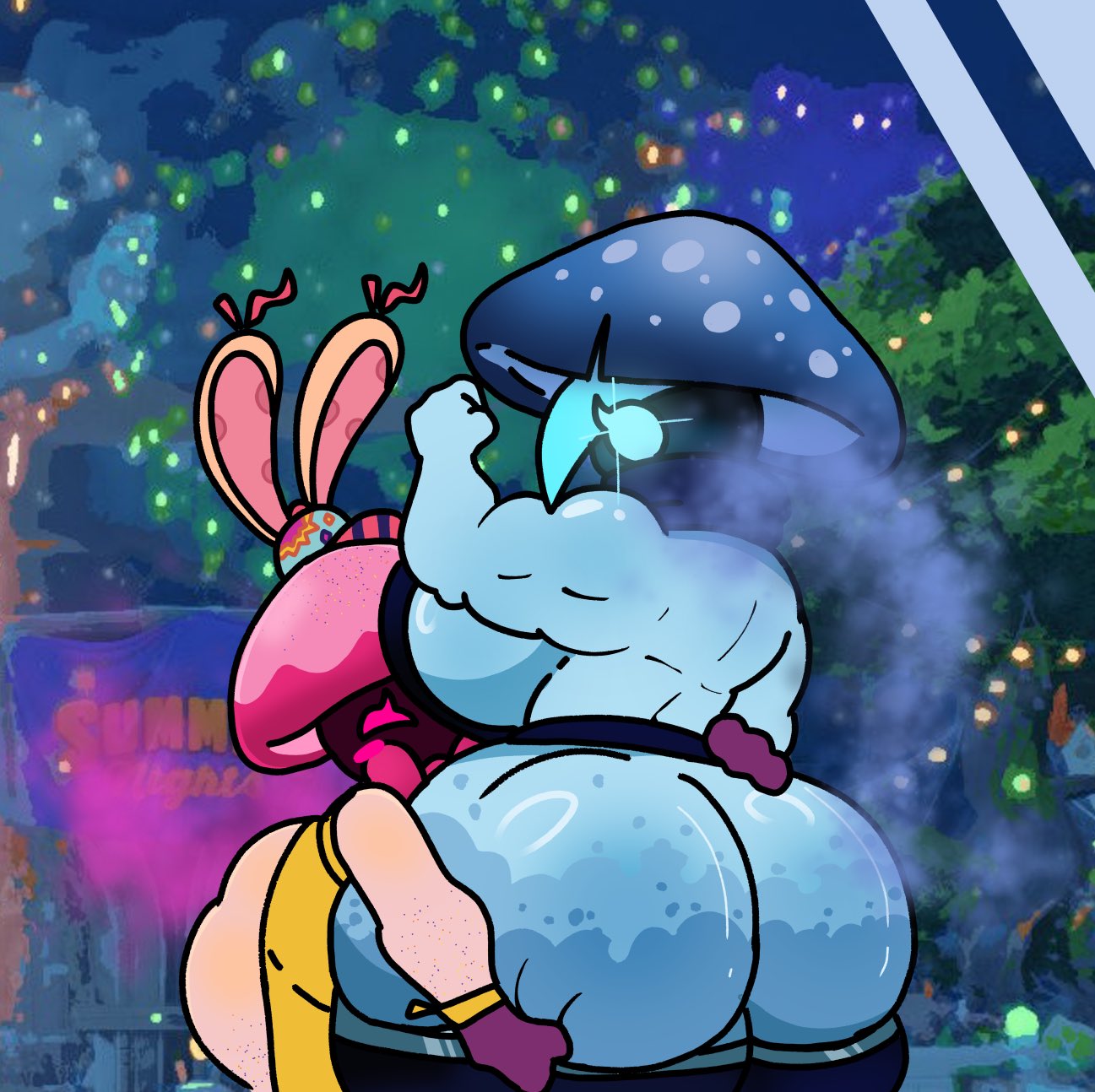 1girls 2girls anthro anthrofied ass blight_cap_(pvz) breasts dj_arts female flora_fauna mushroom mushroom_humanoid night-sprinkles_(pvz) night_cap_(pvz:bfn) plant plant_girl plant_humanoid plantie plants_vs._zombies plants_vs_zombies plants_vs_zombies:_battle_for_neighborville popcap_games pussy