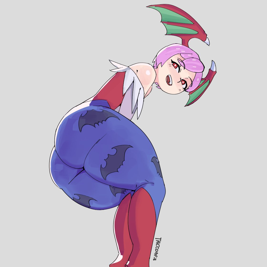 2024 2d 2d_(artwork) ass big_ass big_butt big_thighs bottom_heavy bubble_ass bubble_butt capcom child_bearing_hips darkstalkers flat_chest head_wings huge_ass huge_butt huge_thighs lilith_aensland looking_pleasured pear-shaped_figure pear_shaped pear_shaped_female pink_eyes pink_hair red shiny_ass shiny_breasts shiny_butt shiny_hair shiny_skin short_hair small_breasts smile smiling smiling_at_viewer succubus succubus_horns thicconfie thick_ass thick_thighs thighs thunder_thighs wide_hips