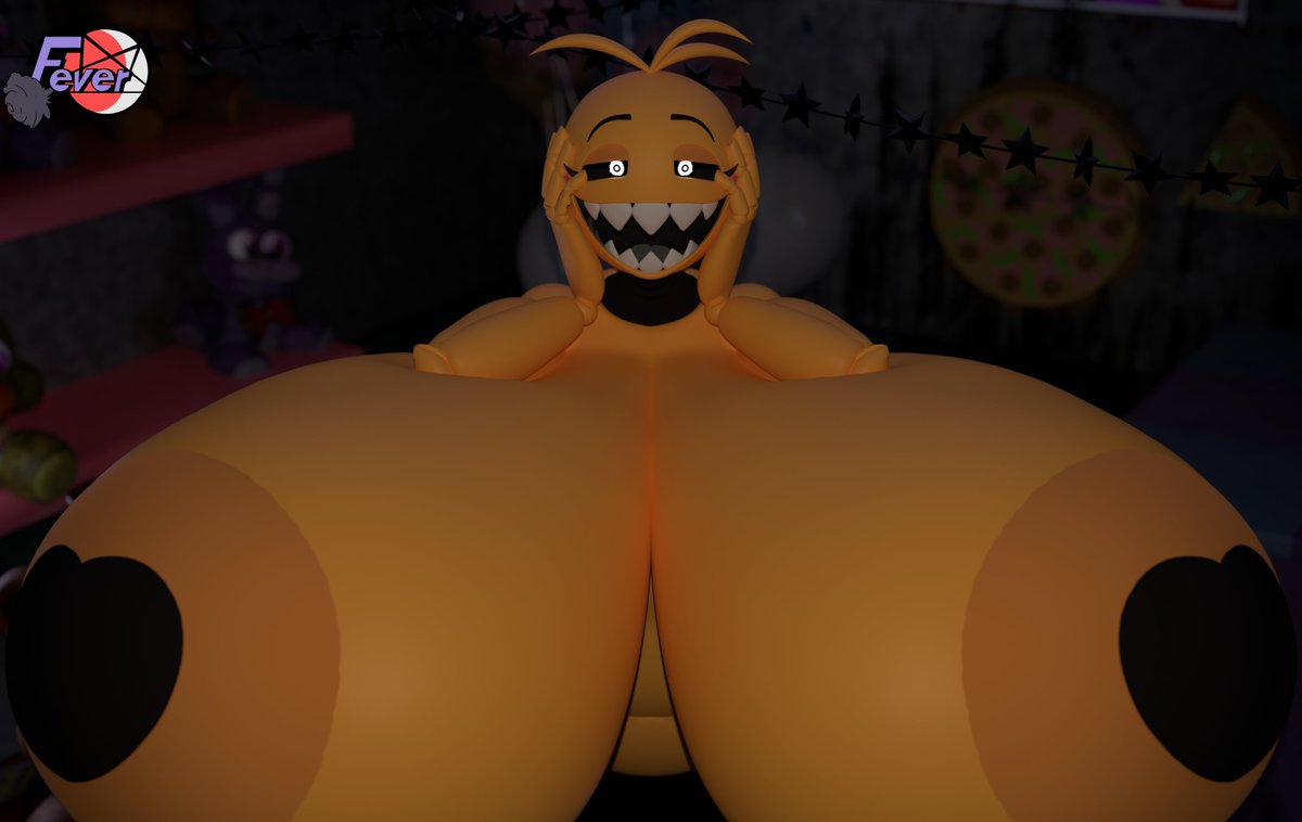 1girls 3d 3d_(artwork) alternate_version_at_source animatronic areolae big_breasts breasts_bigger_than_head dangodanger female female_only feversfm five_nights_at_freddy's five_nights_at_freddy's_2 heart-shaped_pasties huge_breasts large_breasts looking_at_viewer open_mouth pasties sharp_teeth solo solo_female solo_focus toy_chica_(cyanu) toy_chica_(fnaf) white_eyes yellow_body yellow_skin