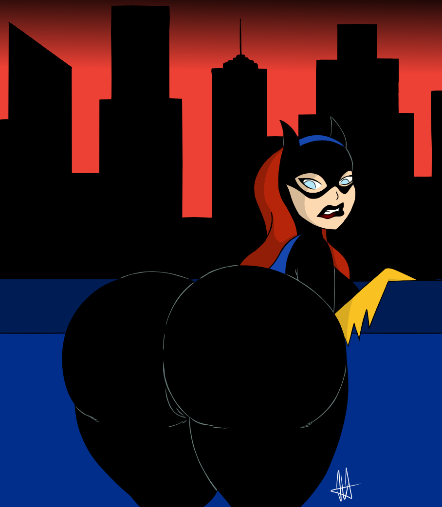 1girls alternate_ass_size alternate_breast_size ass barbara_gordon batgirl batman:_the_animated_series batman_(series) bent_over big_ass big_breasts bottom_heavy breasts busty curvy dc dc_comics dcau female huge_ass jarsman_(artist) large_ass large_breasts pawg solo tight_clothing tights voluptuous