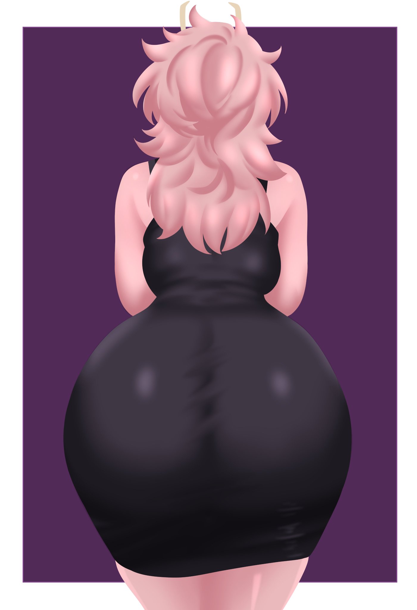 1girls, 2026, adult mina, artist name, ashido mina, ashido mina time-skip, ass, ass focus, ass of the gods, bent over, big ass, big breasts, boku no hero academia, boku no hero academia (finale), breasts, busty, fat ass, female, female only, gabrielvizari, highres, horns, large breasts, looking at viewer, looking back, majestic ass, mina ashido, mina ashido time-skip, my hero academia, my hero academia (finale), panties, pink hair, pink skin, solo, thick thighs, watermark, wide hips, yellow eyes
