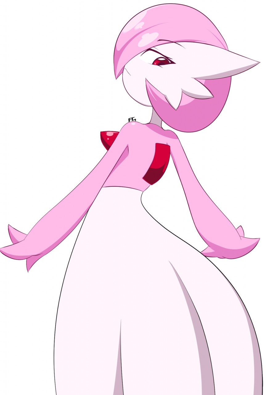 1boy 2019 3_fingers alternate_color ass clothed clothes crossdressing dress eye_contact femboy frowntown gardevoir girly half-closed_eyes looking_at_viewer male male_gardevoir male_only male_pokemon nintendo original_character pink_(frowntown) pink_hair pink_skin pokemon pokemon_(species) pokemon_rse pose red_eyes short_hair solo standing text thick_thighs thin_waist trap watermark white_background white_skin wide_hips