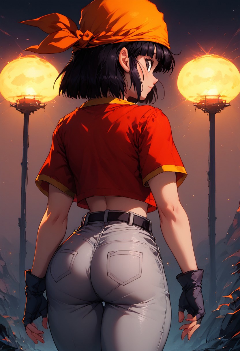 ai_generated ass ass_focus dragon_ball dragon_ball_gt pan_(dragon_ball) t_survivor_true_survivor_95745