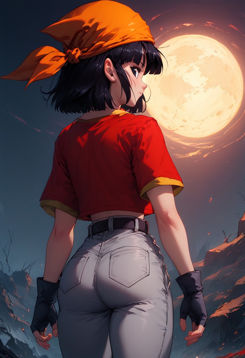 ai_generated ass ass_focus dragon_ball_gt pan pan_(dragon_ball) t_survivor_true_survivor_95745