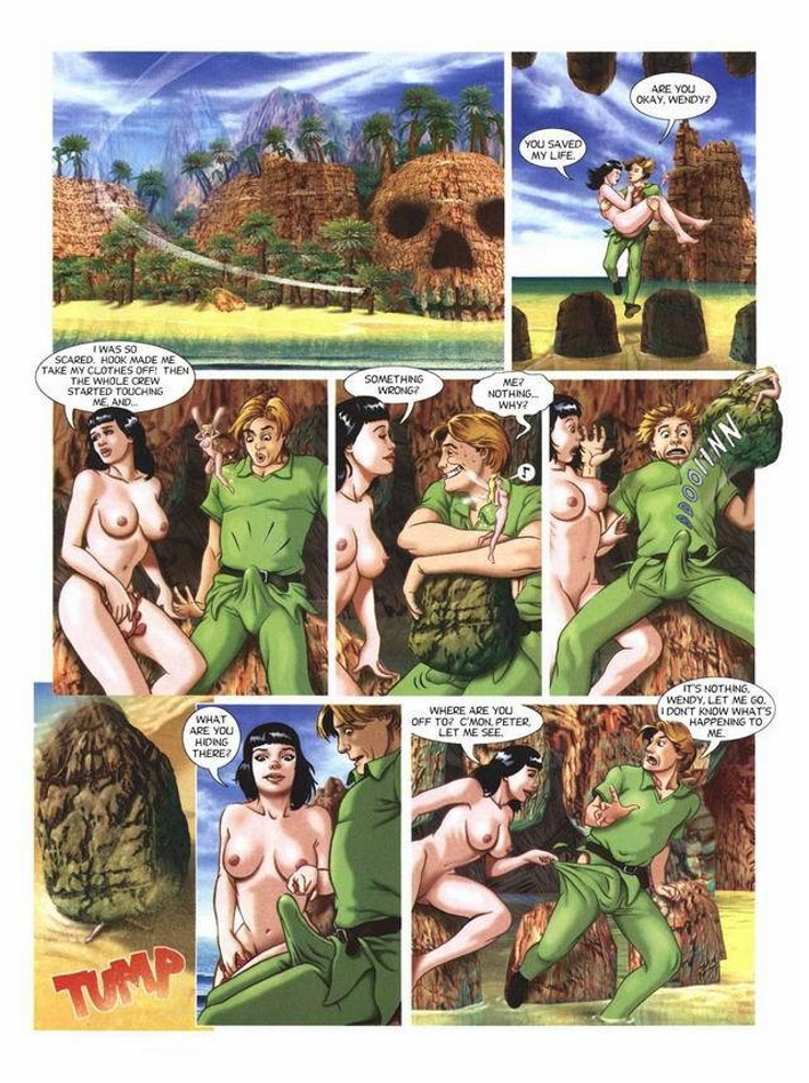 black_hair blonde_hair breasts captain_hook clothing comic erection j.m._aguilera medium_breasts nipples nude paco_roca peter_pan_(character) peter_pan_(peter's_last_adventure) pubic_hair pussy short_hair tagme tinker_bell wendy_darling