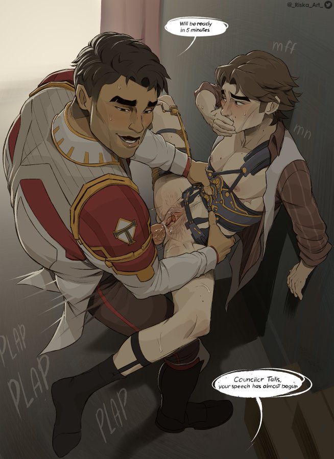 1cuntboy, 1cuntboy1male, 2boys, 2d (artwork), anal, anal sex, arcane, arcane jayce, arcane viktor, ass, ass focus, big clitoris, big penis, clitoral hood, clitoris, cock, color, colored, covered mouth, cum, cum in ass, cum inside, cumming, cuntboy, cuntboy focus, cuntboy/male, dark skin, dark-skinned male, dialogue, disabled male, dripping pussy, fucking good and hard, gay, gay male, gay sex, groan, hand in hair, hand on hip, hand on neck, hand over mouth, holding, intersex, jayce, jayce talis, league of legends, light-skinned male, long hair, long hair male, male, male focus, male only, male/male, mastectomy scar, moaning, moaning in pleasure, naked male, naked male with clothed male, partially clothed, penis, public, public sex, pussy, pussy focus, quiet sex, riska (artist), romantic couple, sex, size difference, skinny male, standing, standing sex, sweat, sweating, thrusting, thrusting into ass, top surgery scars, trans male, trans man, transgender, transgender man, transmasc, twink, vagina, vaginal penetration, viktor (league of legends), wet pussy, yaoi
