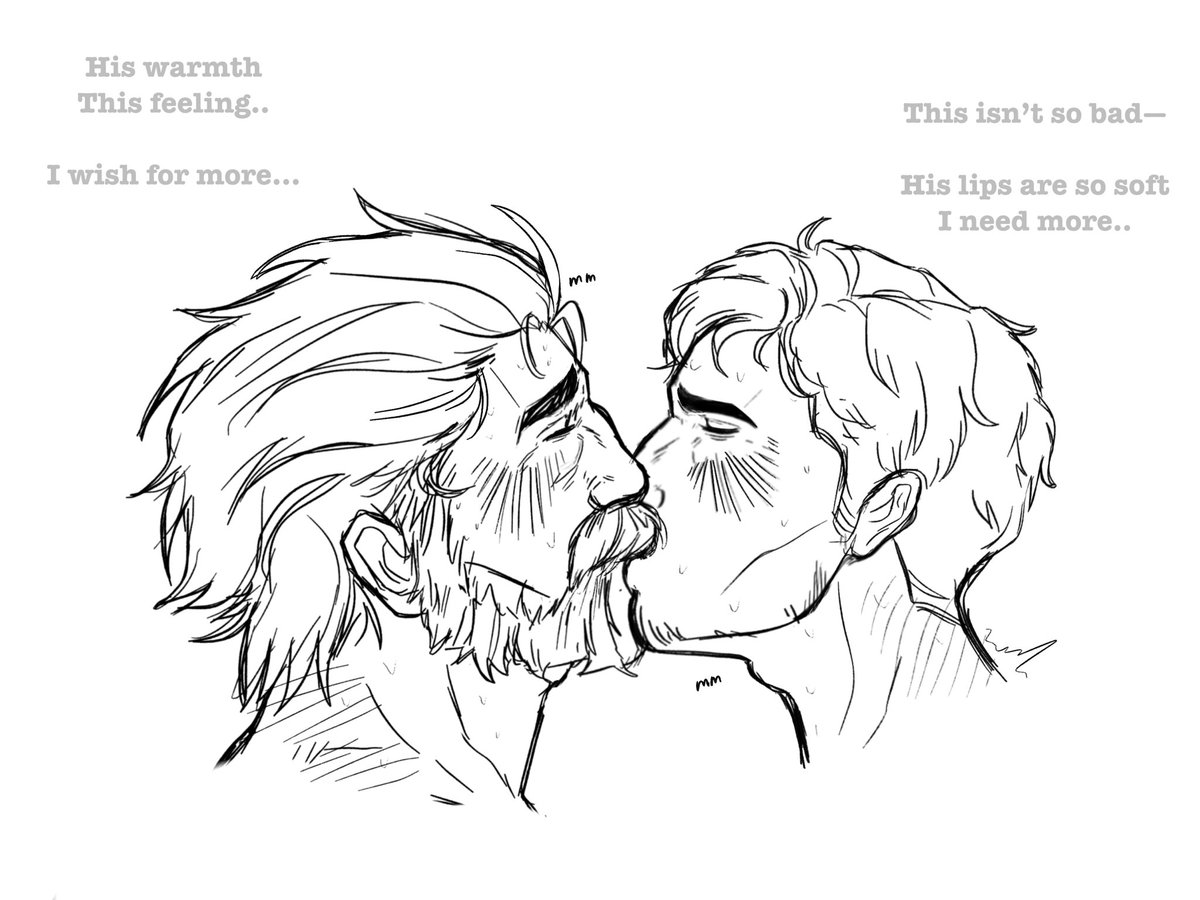 closed eyes, dispatch (game), gay, kiss, kissing, makeout, male, male only, phenomaman, robert robertson, shark ang3l