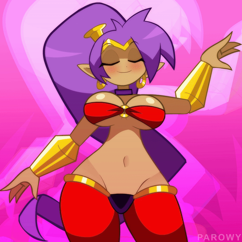 1:1 aspect ratio, animated, armlets, artist name, bare shoulders, belly dance, belly dancer, blush, bracelet, breasts, choker, cleavage, closed eyes, completely nude, completely nude female, crop top, dancing, earrings, emmanomia, female, female only, gold (metal), gold armlets, gold earrings, gold jewelry, gold tiara, hand above head, hand behind head, hand up, happy, happy female, headgear, large boobies, long hair, looking at viewer, looking down, looking down at viewer, loop, looping animation, naked, naked female, navel, necklace, nipples, no ai, no sex, nude, nude female, one eye closed, panties, parowy, ponytail, purple eyes, purple hair, purple necklace, pussy, seductive, seductive female, seductive look, seductive smile, shantae, shantae (character), smile, smiling, smiling at viewer, swaying, swaying hips, thick thighs, tiara, tight clothing, uncensored, uncensored nipples, uncensored pussy, underboob, voluptuous, voluptuous female, wide hipped female, wide hips