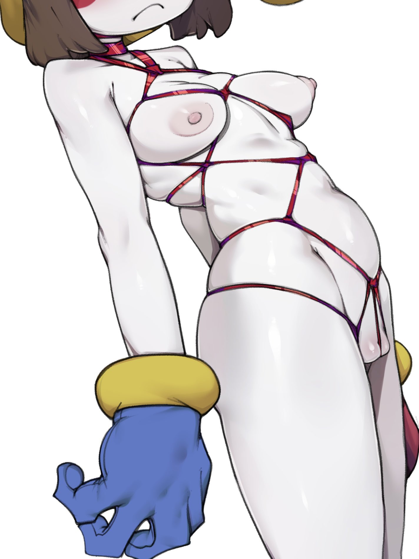 bondage, completely nude, completely nude female, nipples, pomni, pomni (tadc), pomni (the amazing digital circus), pussy, slugbox, tagme, the amazing digital circus