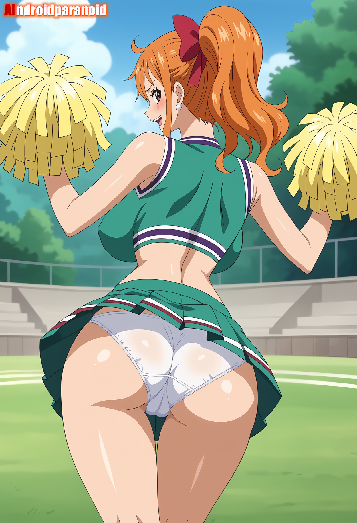 1girls, ai generated, aindroidparanoid, ass, big ass, big breasts, big butt, breasts, busty, cheerleader, cheerleader uniform, curvy, cute, fat ass, female, female only, hair, hi res, hips, huge ass, huge breasts, human, large ass, large breasts, legs, nami (one piece), narrow waist, one piece, slim waist, tagme, thick ass, thick thighs, voluptuous, waist, wide hips