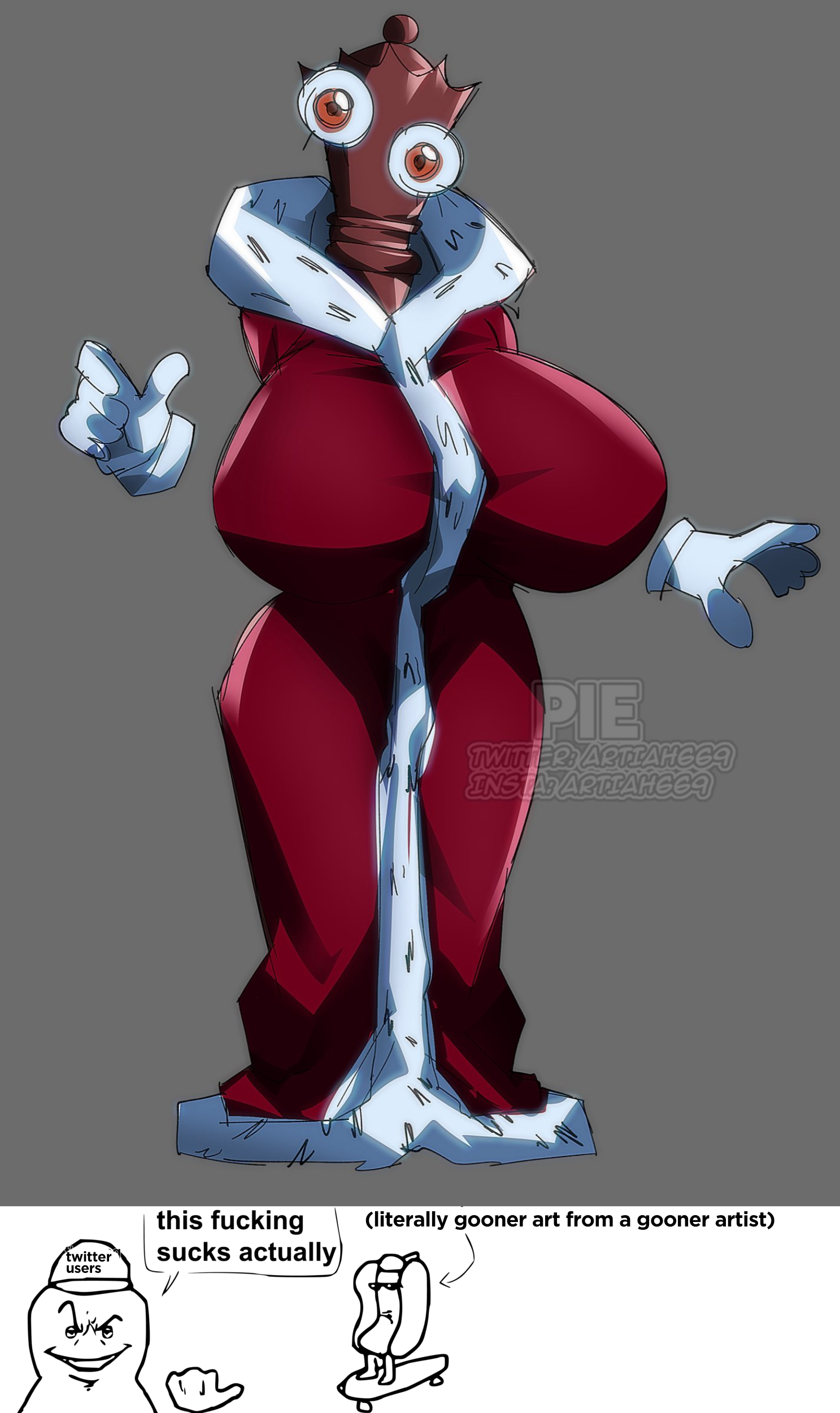 1girls, 2026, 2d, 2d (artwork), 2d artwork, big breasts, breasts, breasts bigger than head, breasts out, busty, busty female, clothed, clothed female, clothing, color, color edit, colored, curvaceous, curvaceous female, curvaceous figure, curves, curvy, curvy body, curvy female, curvy figure, curvy hips, enormous breasts, female, female only, fleshpie669, giant breasts, gigantic breasts, huge breasts, huge thighs, large breasts, massive breasts, massive thighs, pinup, queenie (the amazing digital circus), the amazing digital circus, thick legs, thick thighs, thunderthighs, tits bigger than head, tits out, wide hips, wide thighs