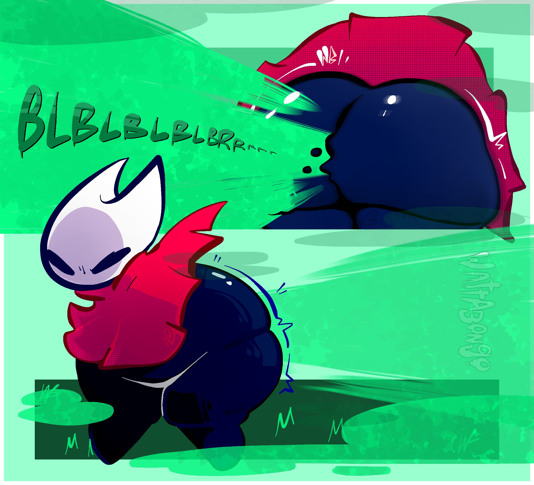 1girls, ass, big ass, big ass (female), fart, fart cloud, farting, hollow knight, hollow knight (franchise), hornet (hollow knight), tagme, wattabongo