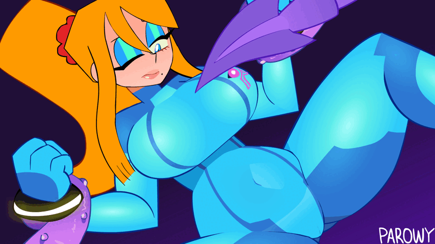 animated, beauty mark, blonde hair, blue eyes, blush, bouncing breasts, bound, embarrassed, emmanomia, eye shadow, female, female only, large breasts, long hair, looking at another, makeup, metroid, monster, nipples, parowy, pussy, ridley, ripped clothing, ripping clothing, samus aran, shaved pussy, skin tight, spread legs, tagme, thick thighs, tight clothing, voluptuous, wide hips