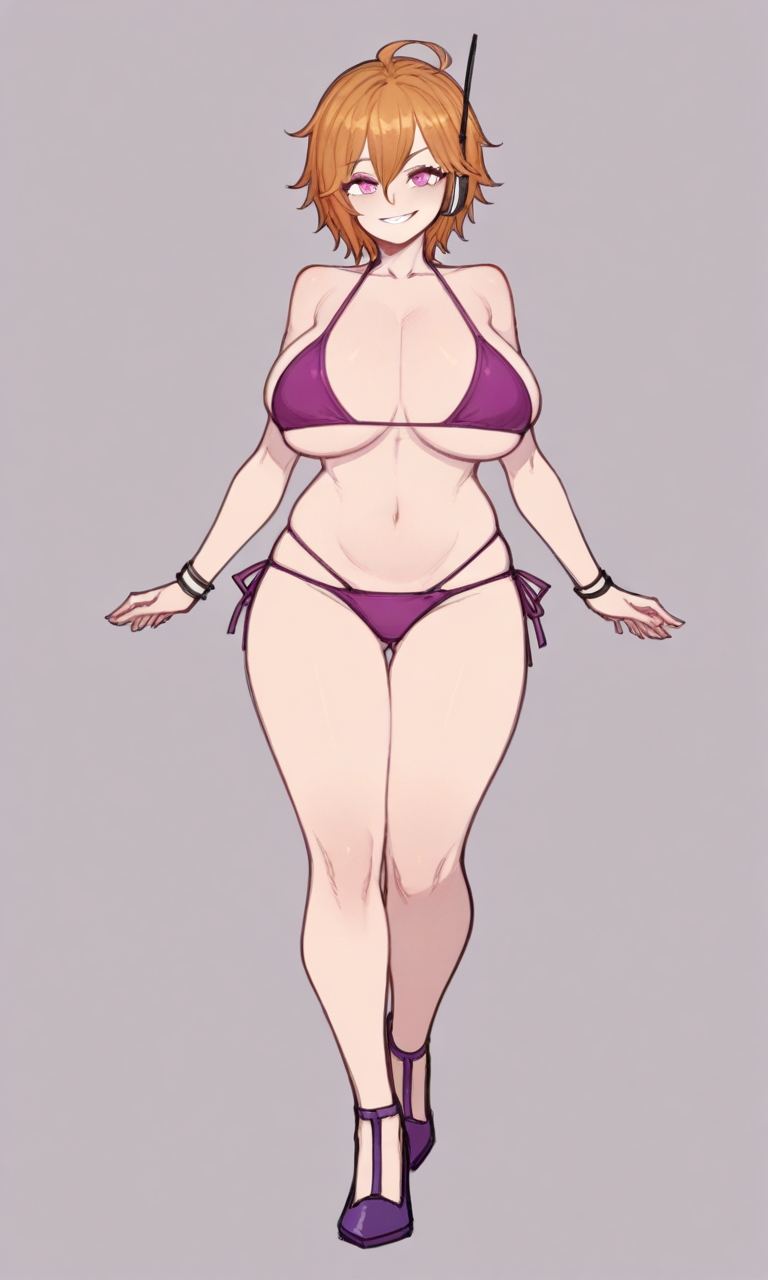 ai_generated big_breasts bikini female female_focus heels one_piece rcos solo solo_female solo_focus vegapunk_lilith