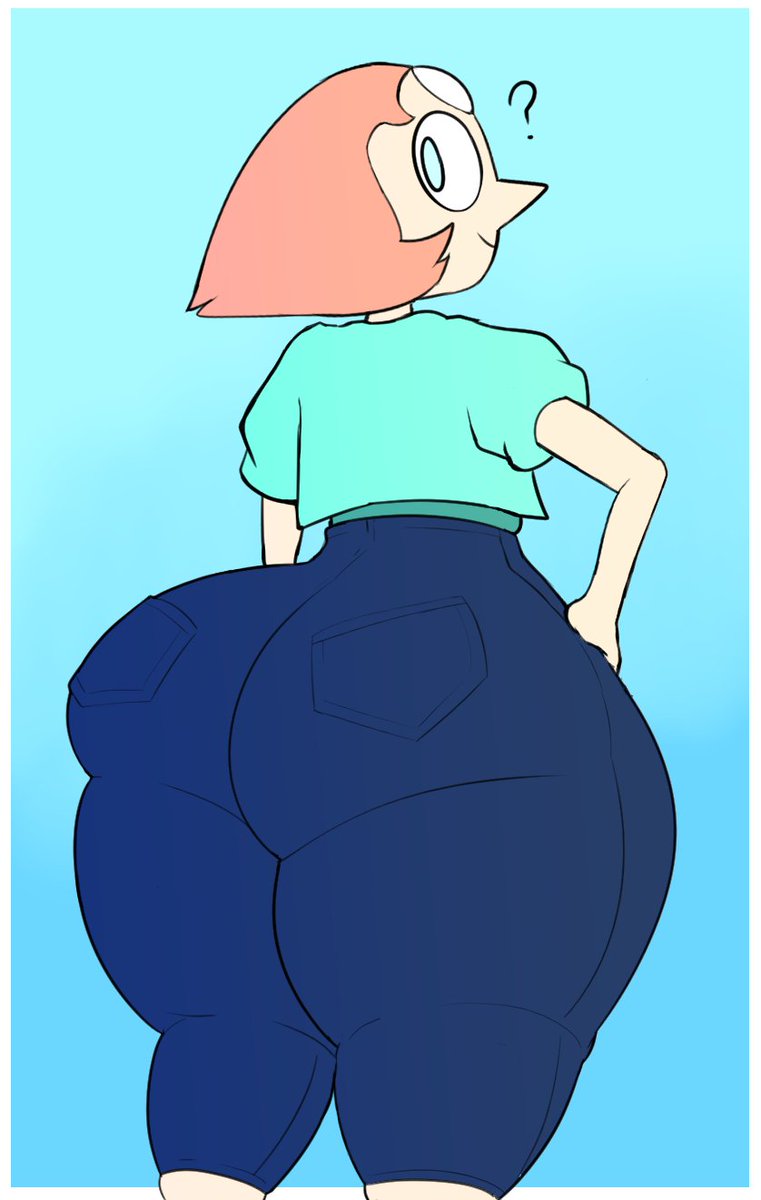 ass, big ass, female, gem (species), huge ass, jeans, pearl (steven universe), steven universe, strawberry blonde hair