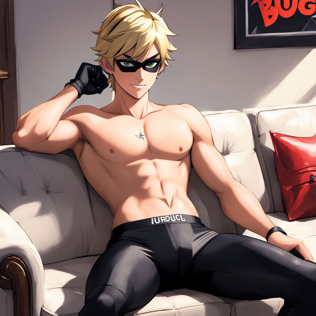 1boy adrien_agreste ai_generated cat_noir chat_noir male male_only miraculous_ladybug solo