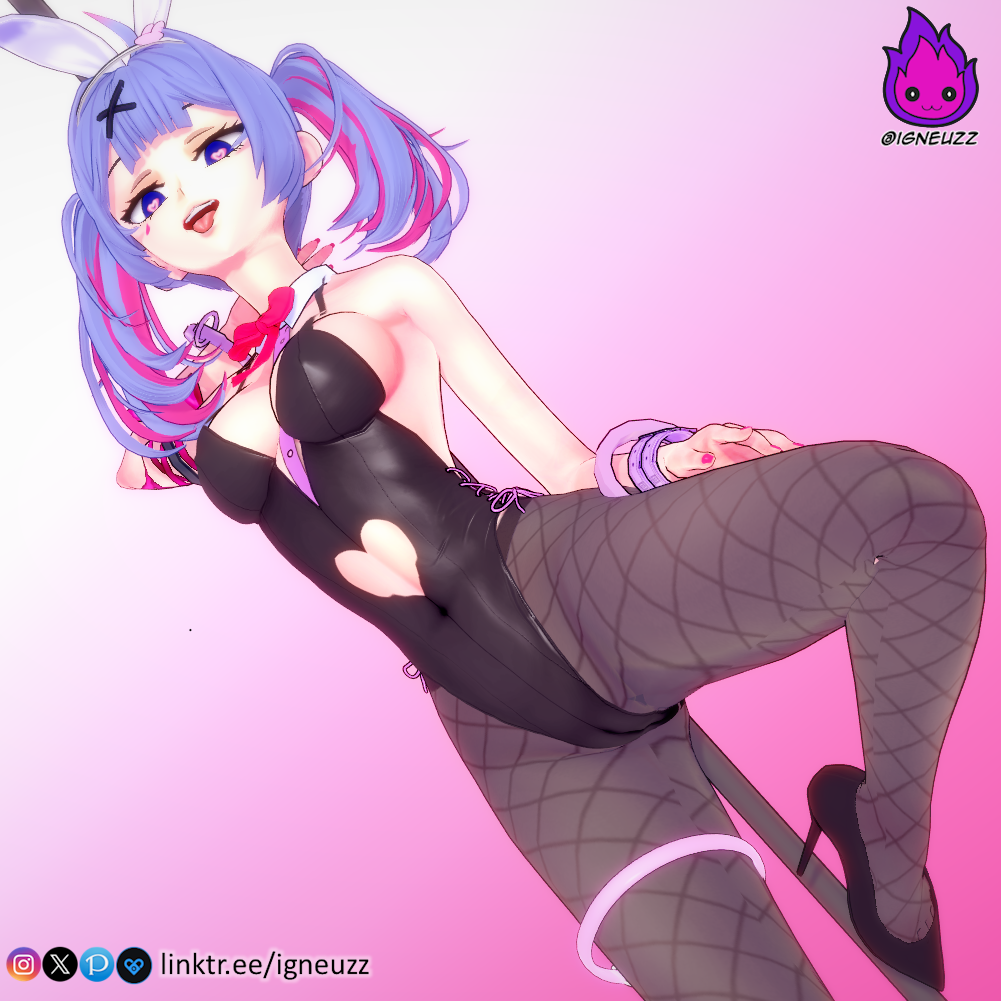 1female 1girls 3d black_pantyhose blue_eyes blue_hair bow bowtie breasts bunny_ears bunnysuit clothed clothed_female clothing commission female female_focus female_human female_only gumroad hatsune_miku igneuzz light-skinned_female light_skin lingerie lingerie_bra lingerie_only lingerie_panties medium_breasts mv_character pantyhose ponytail ponytails rabbit_ears rabbit_hole_(deco*27/caststation) rabbit_hole_(vocaloid) smile solo solo_female solo_focus stripper stripper_pole tagme vocaloid