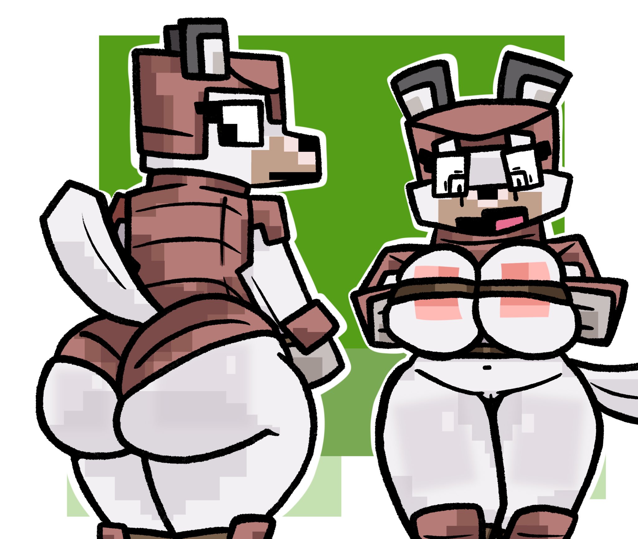 1girls, 2d, 2d (artwork), 2d artwork, absurd res, absurd resolution, absurdres, animal ears, animal humanoid, animal nose, animal tail, anthro, anthro only, anthrofied, areola, areolae, ass, background, belly bulge, big ass, big boobs, big breasts, big butt, big tits, black nose, boobs, breasts, bubble ass, bubble butt, canid, canid humanoid, canine, canine humanoid, digital art, digital drawing, digital drawing (artwork), digital media, digital media (artwork), digital painting (artwork), ears, eyelashes, eyes, female, female only, furry, furry female, grey body, hi res, high resolution, highres, huge ass, humanoid, lewdewott, looking back, microsoft, minecraft, mojang, navel, nipples, nose, pale wolf (minecraft), pussy, shocked, shocked expression, shocked eyes, simple background, solo, tail, thick, thick ass, thick butt, thick thighs, tits, vagina, wide hips, wolf, wolf (minecraft), wolf ears, wolf girl, wolf humanoid, wolf tail, xbox game studios