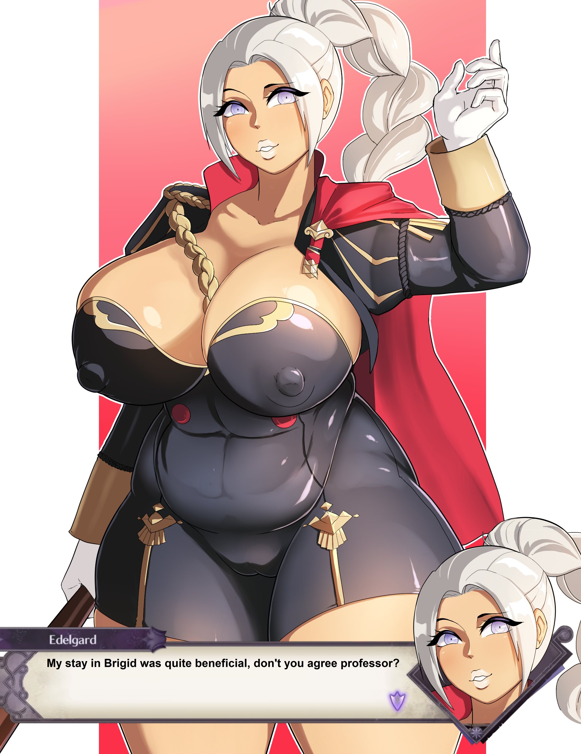 1girls, bimbo, breasts, cameltoe, cleavage, edelgard von hresvelg, erect nipples, female, female only, fire emblem, fire emblem: three houses, huge breasts, nintendo, nipples, pussy, solo, tanned, tanned skin, thick thighs, venus body, wide hips, xiceowl
