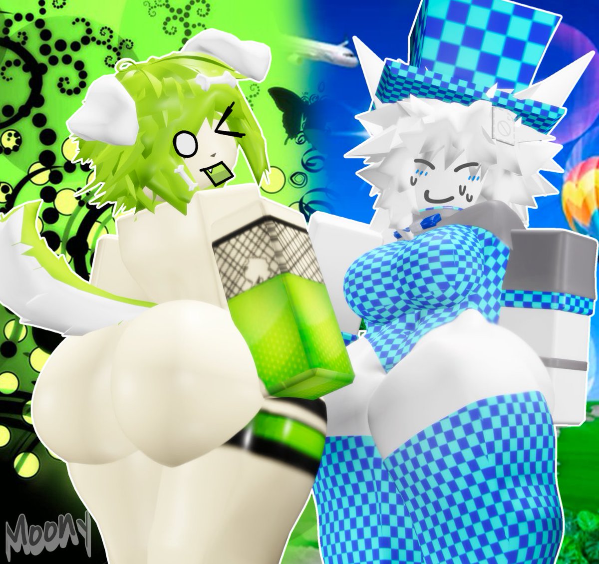 1boy, 1girls, 3d, ass, breasts, clothing, frutiger aero, gay, moonyrr34, nude, roblox, roblox avatar, robloxian, tagme, thighs