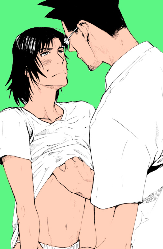 hand_on_chest hand_under_clothes jumbo male_only tagme takashi_takeda yaoi yotsuba&! yousuke_koiwai