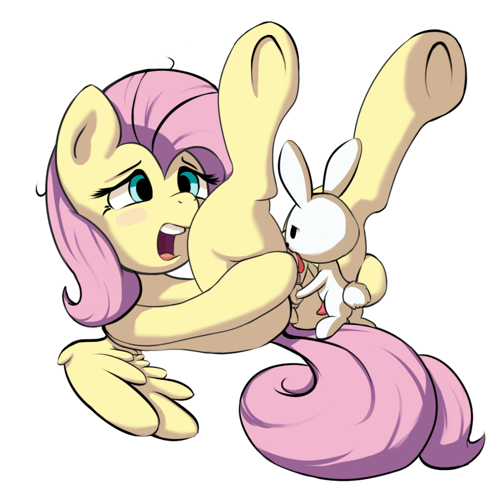 1:1 2019 angel_(mlp) anus blush cunnilingus duo equid equine erection female feral fluttershy_(mlp) friendship_is_magic hair interspecies lagomorph leporid male mammal my_little_pony oral penis pterippus pussy rabbit sex simple_background size_difference straight tongue tongue_out vaginal_penetration white_background wings