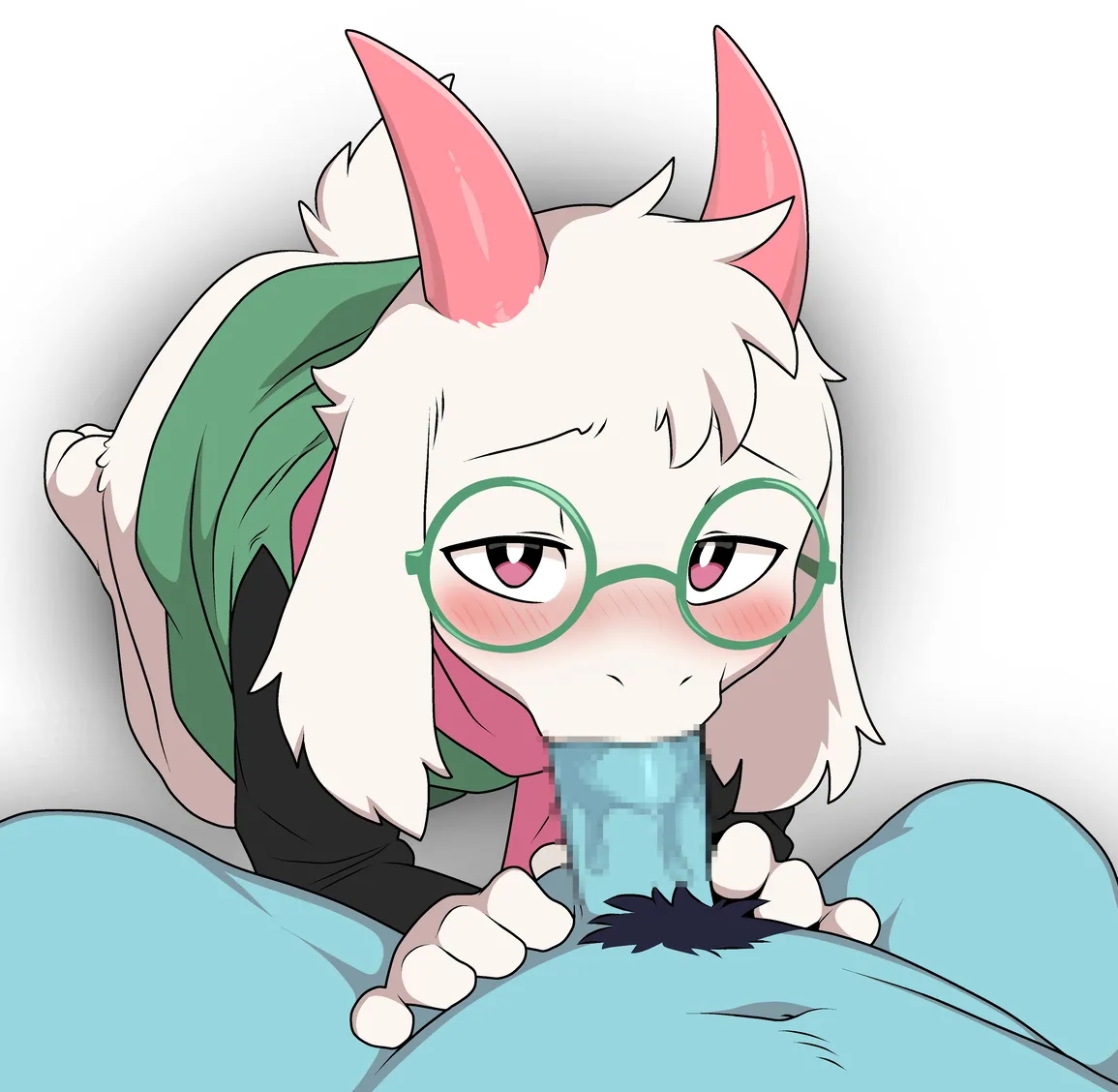 artist request, blowjob, deltarune, fellatio, femboy, femboy on male, gay, gay sex, gaysex, kris (deltarune), mouthful, oral, oral penetration, oral sex, ralsei, yaoi