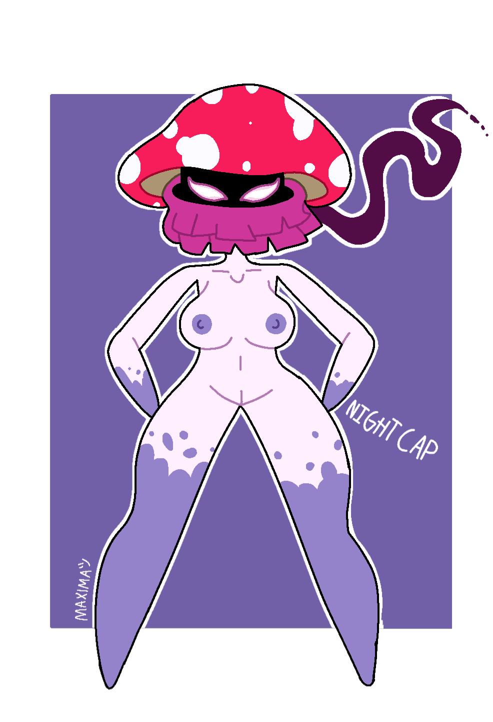breasts, female, flora fauna, full body, fungy, maxima58, naked, nightcap (pvz:bfn), nightcap (pvz), plants vs zombies, plants vs zombies: garden warfare