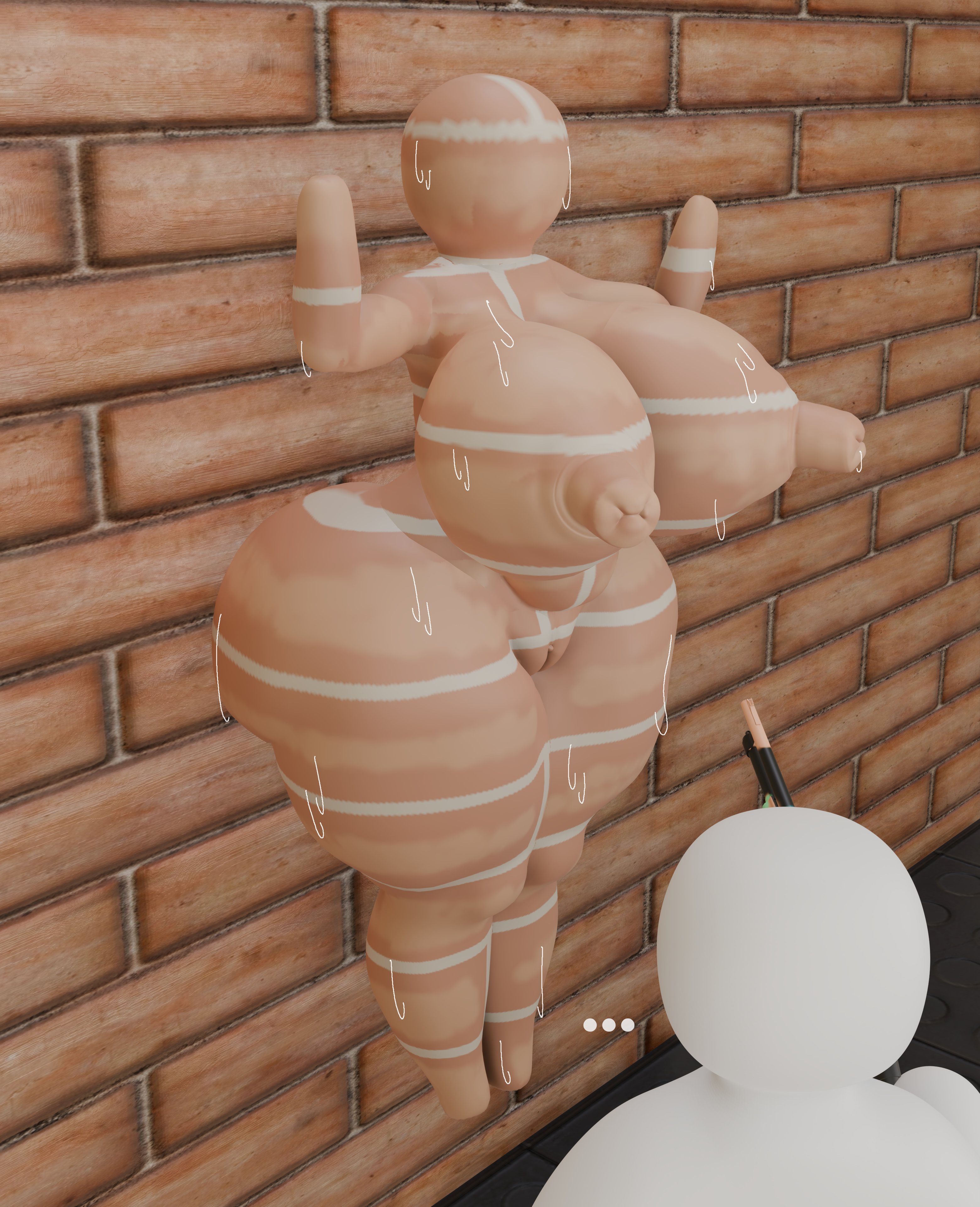 1boy, 1girls, 3d, areolae, ass, barefoot, big ass, big breasts, body paint, bodypaint, breasts, completely nude, completely nude female, female, full body, gun, lriko3d, male, meccha chameleon, naked, naked female, nipples, nude, nude female, pussy, shotgun