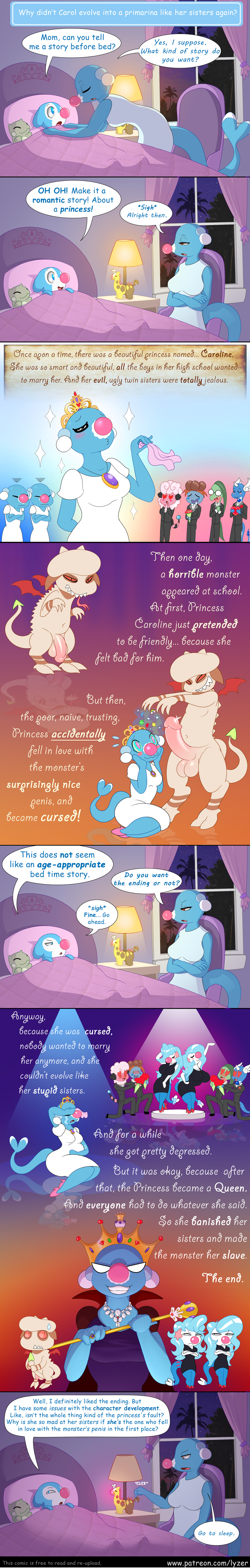 2018 absurd_res anthro anthrofied bed bedroom brionne canine caprine carol_(lysergide) comic daughter demon dialogue dragon dragonair english_text erection female flaaffy flaccid flora_fauna flower furniture furry girafarig glans group grovyle harvey_(lysergide) hi_res humanoid_penis janice_(lysergide) lamp living_flower lysergide male mammal marine mother mother_and_child mother_and_daughter nintendo original_character parent parent_and_child patreon penis pink_glans pink_penis pinniped plant pokémon_(species) pokémorph pokemon pokemon_sm popplio prilly_(lysergide) primarina rachel_(lysergide) reptile scalie sibling sister sisters size_difference smeargle substitute testicles text url video_games watermark what white_balls