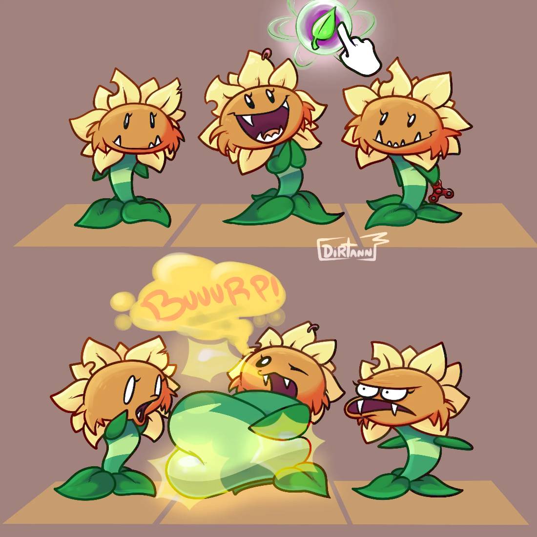 3girls, anthro, anthrofied, ass, belch, belching, breasts, burp, burp fetish, burping, chubby, dirtann, fat, female, flora fauna, flower, flower girl, inflation, meme, plant, plant girl, plant humanoid, plantie, plants vs zombies, plants vs. zombies, popcap games, primal sunflower (pvz), pussy, stem, sun (pvz), sunflower, sunflower (pvz), weight gain