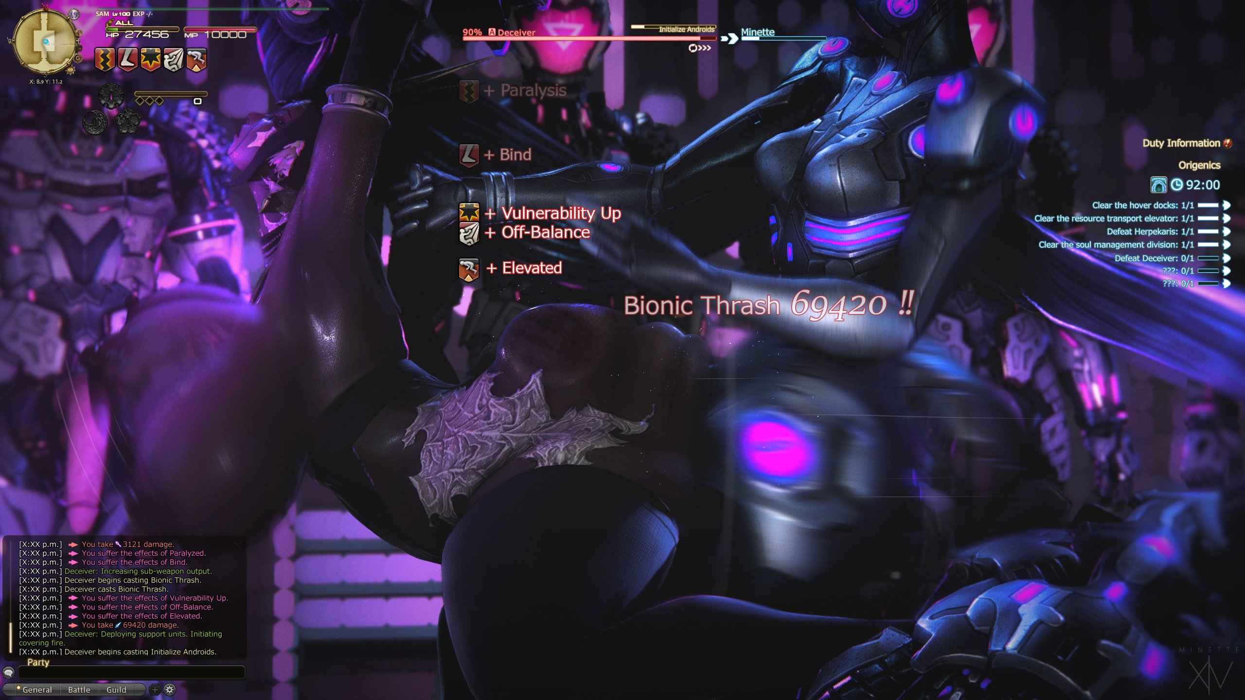 3d, abducted, anal, anal sex, anal training, android, ass, au ra, bad end, bdsm, big breasts, body modification, bondage, bound, breasts, breasts out, captured, chat box, chat log, debuff, defeated, female, final fantasy, final fantasy xiv, forced, from behind, game, game mechanics, gameplay mechanics, gpose (ffxiv), grabbing, horn, hud, machine, machinery, minettexiv, modification, monster, nipples, paralyzed, rape, raped by monster, restrained, restraints, robot, sex slave, side fuck, side view, slave, status ailment, status bar, status effect, suspended, sweat, tagme, tied, training