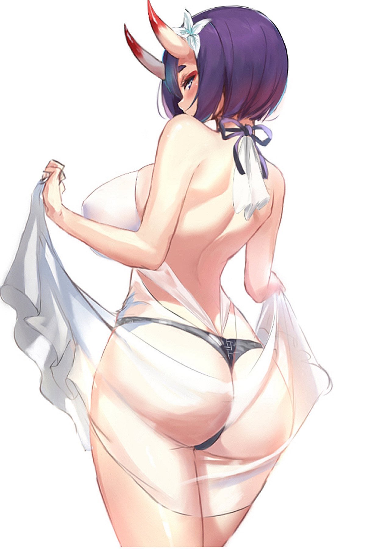 1girls ass big_ass breasts fate/grand_order fate_(series) female female_only large_breasts looking_at_viewer looking_back shuten_douji_(fate) solo spider_apple