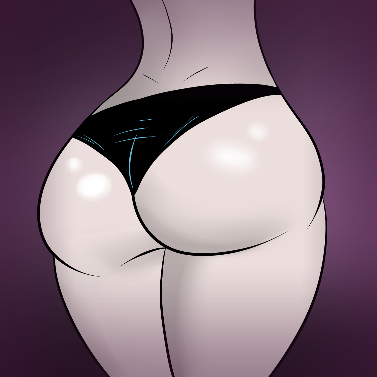 ass, big ass, big butt, black panties, bottom heavy, female, grey skin, large ass, lucy loud, panties, purple background, scobionicle99, straight hair, the loud house